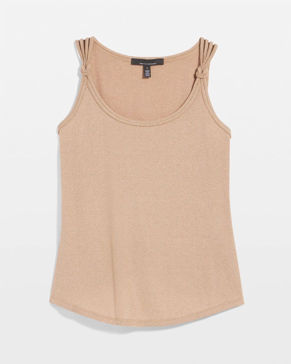 Metallic Knotted Shoulder Tank | White House Black Market